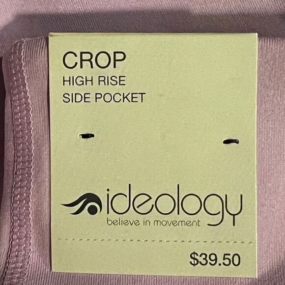Ideology Rhapsody Purple Compression High Rise Side Pocket Cropped Leggings NWT - Picture 9 of 9